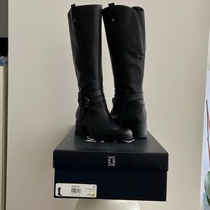 Naturalizer Dev Almond Toe tall Boots, Black 7.5